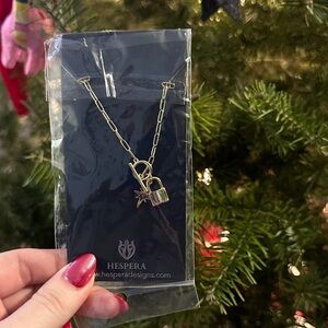 Hespera Gold Necklace with Charm